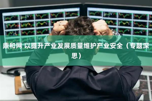鼎和网 以提升产业发展质量维护产业安全（专题深思）